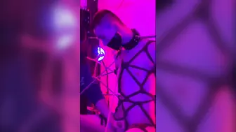 抖音网红另一面绳艺捆绑被榨精